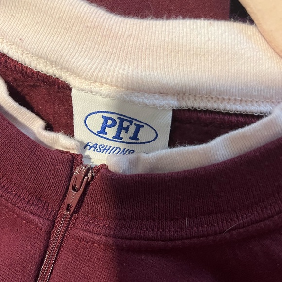 Wine Sweatshirt with floral leaf design - Picture 4 of 5